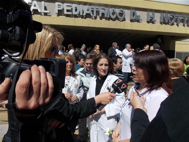 La doctora Mariana Arreghini y la licenciada Cristina Martín, delegadas del Hospital Notti