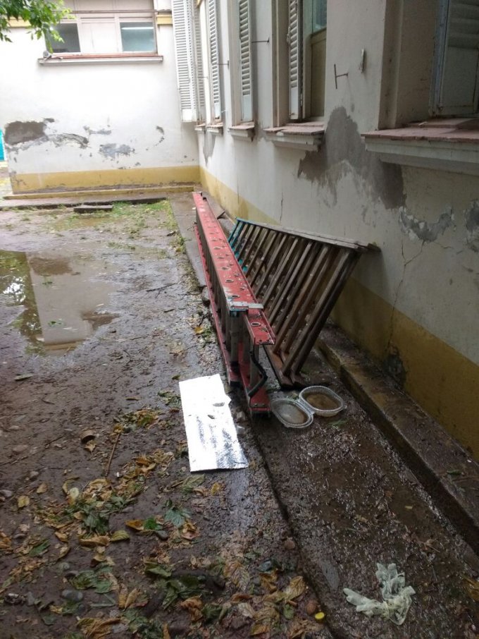 Materiales en desuso y contaminaciÃ³n en los patios externos